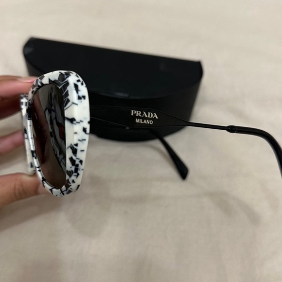 Prada Black and White Sunglasses - Picture 2 of 7